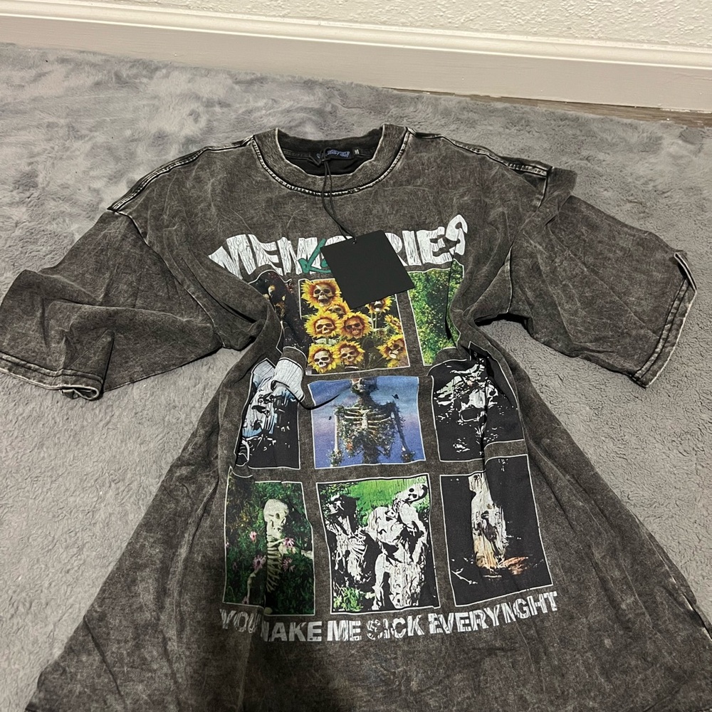 Graphic Washed Black T-Shirt